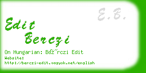 edit berczi business card